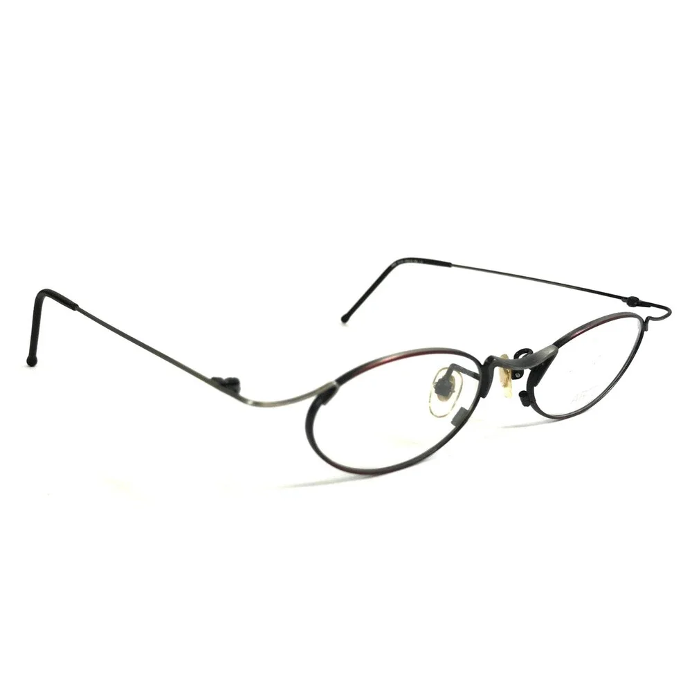 Vintage Arte Eyeglasses Frames MOD 5114 COL 13 Black Red Gray Oval 45-18-128